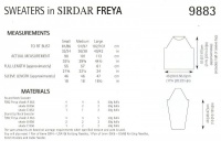 Knitting Pattern - Sirdar 9883 - Freya - Sweaters